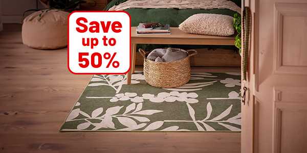 Save up to 50% off selected home furnishings.